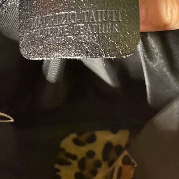 Maurizio Taiuti - Genuine leather - Leopard Print-Glitter tote bag - Picture 1 of 5